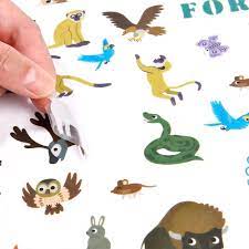 Set stickers reutilizables animales 200+ piezas (Mideer)
