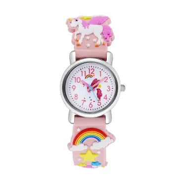 Reloj unicornio silicona rosado