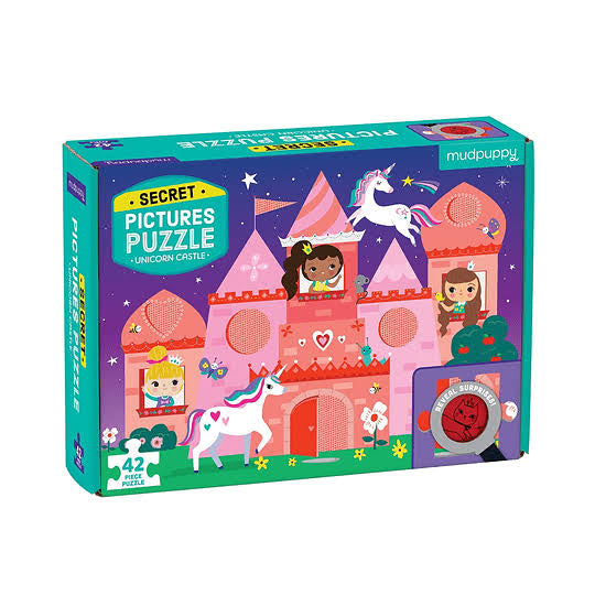 Puzzle 42 pcs Castillo de Unicornio con dibujos secretos