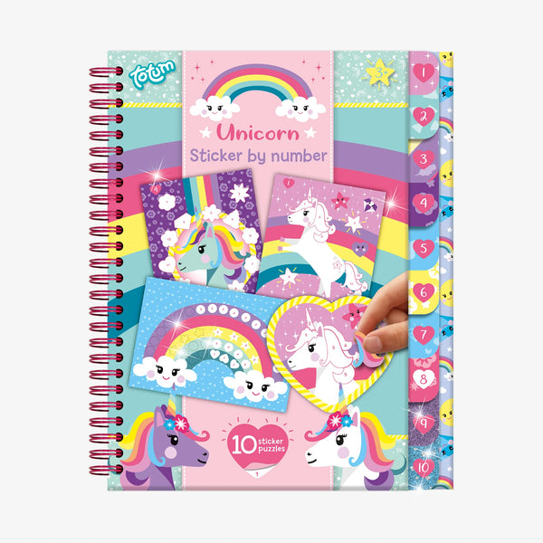 Sticker por números Unicornio