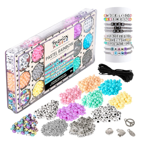 Estuche para crear pulseras color pastel
