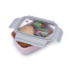 Lonchera bento box con compartimientos 880 ml - Rosado