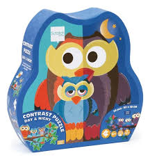 Puzzle 39 pcs doble con forma Buho