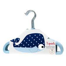 Colgador Infantil ballena (set de 10 uns - 3 Sprouts)