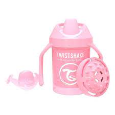 Vaso Mini Cup 230 ml +4 meses rosado pastel (Twistshake)