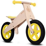 Bicicleta clásica de madera color amarillo (Roda)