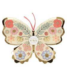 Platos con forma de mariposas florales  (Meri Meri)